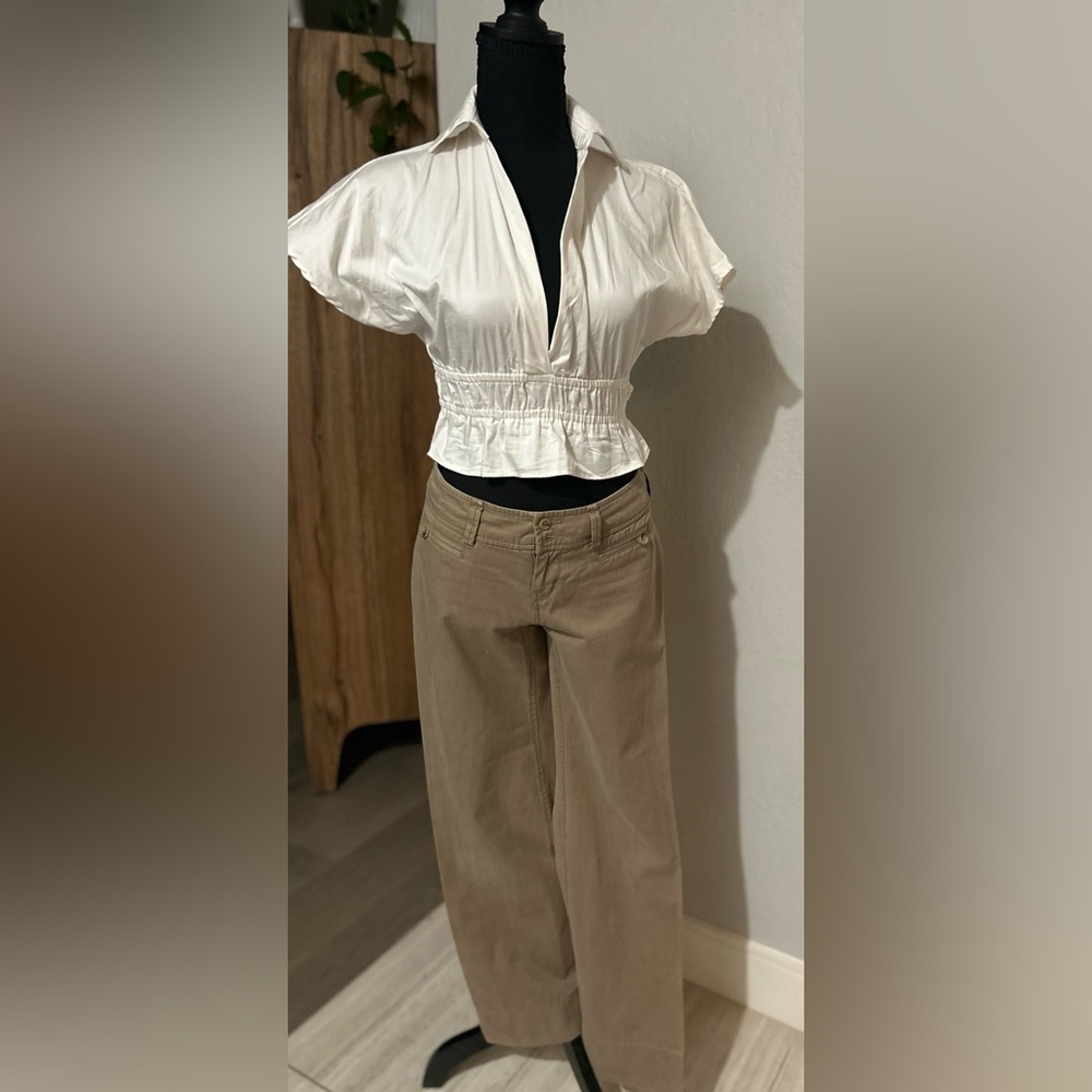 White Blouse ( can pair with pants at xtra cost of $12)